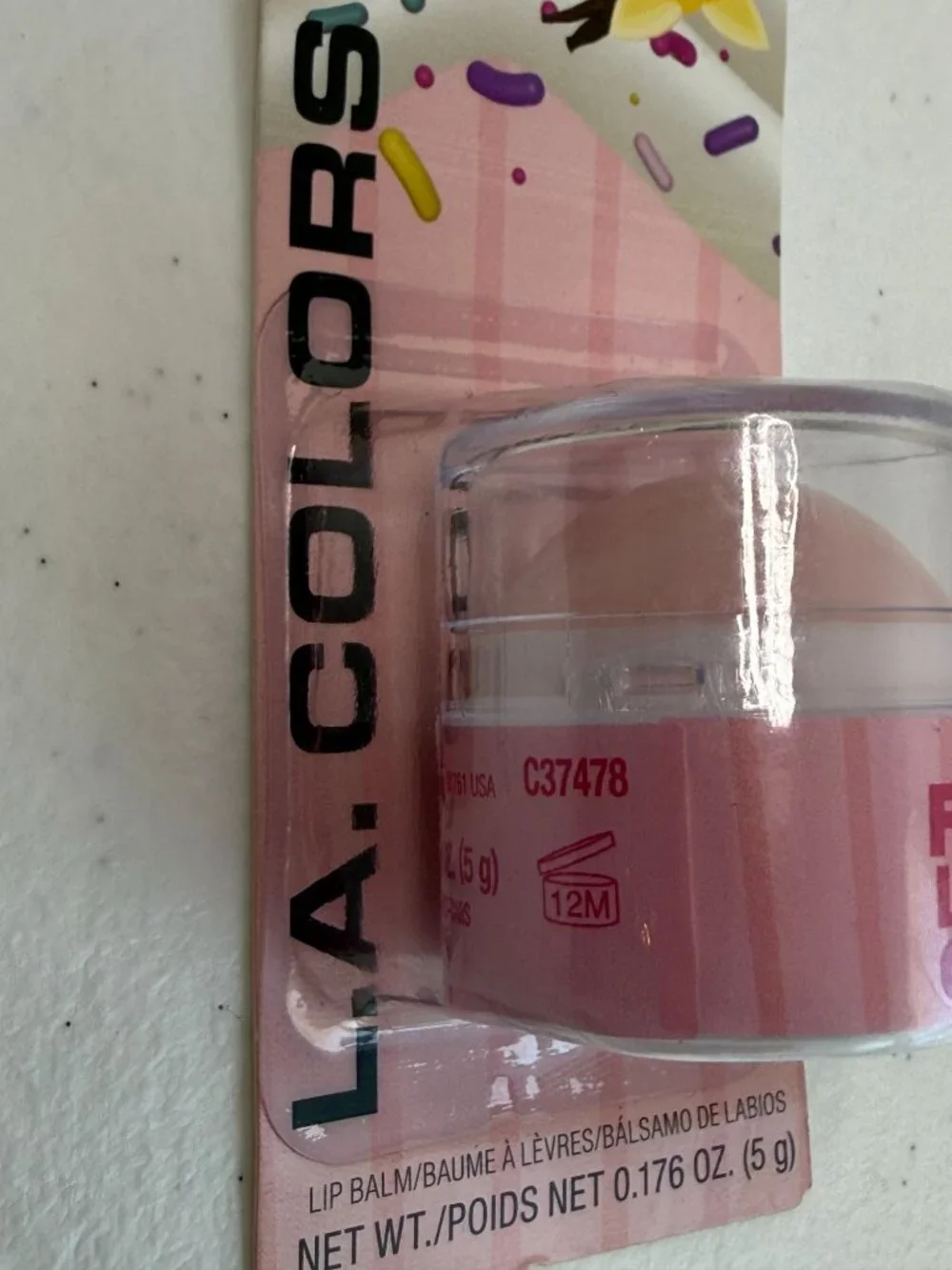 L.A. Colors Fro-Yo Lips Vanilla Scented Lip Balm New